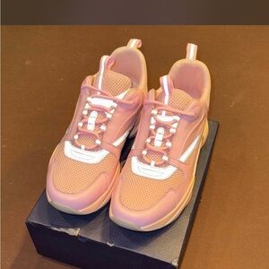 Dior Pink and Silver Sneakers